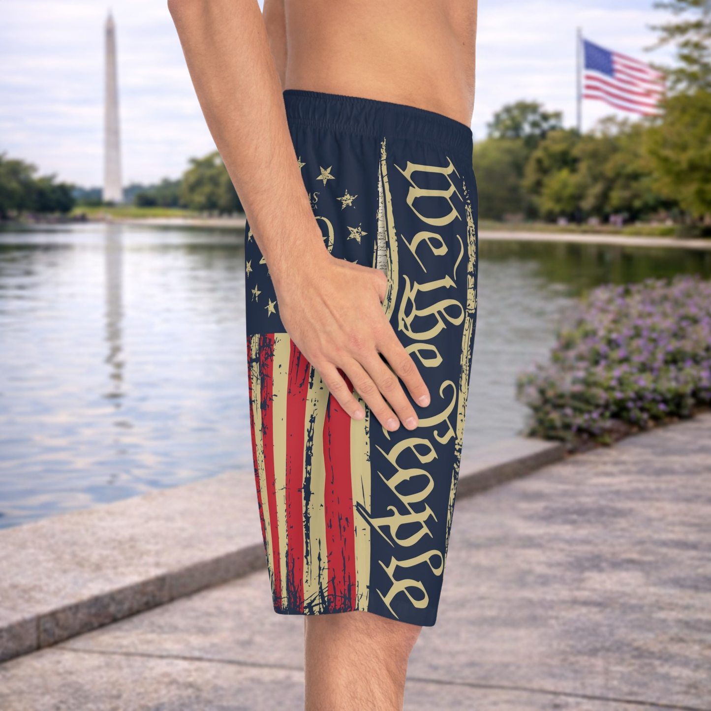 Patriotic 250th Anniversary Men's Board Shorts — US 250