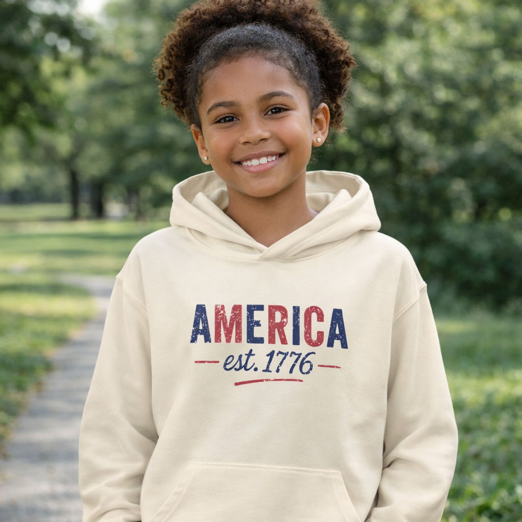 America est. 1776 Youth Hoodie — US 250