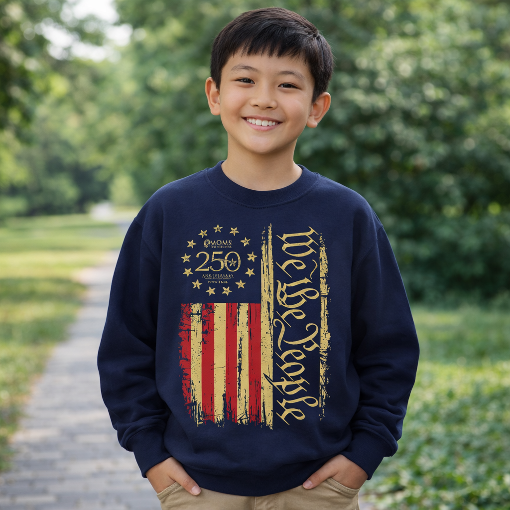 Youth Sweatshirt Vintage Flag Sweatshirt - US 250