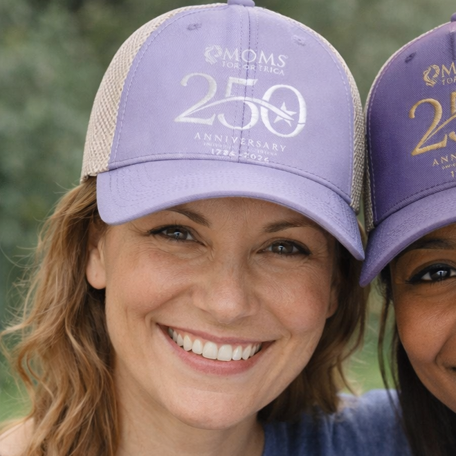 MFA 250 Logo Lavender Washed Mesh-Back Cap - US 250