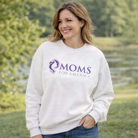 MOMS for America Crewneck Sweatshirt — Embroidered MFA Logo