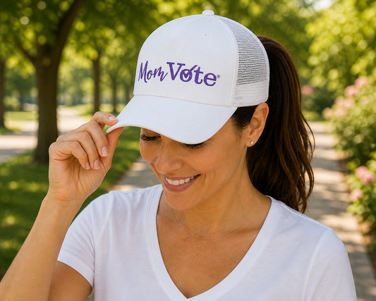 Embroidered Mom Vote Trucker Hat — MomVote