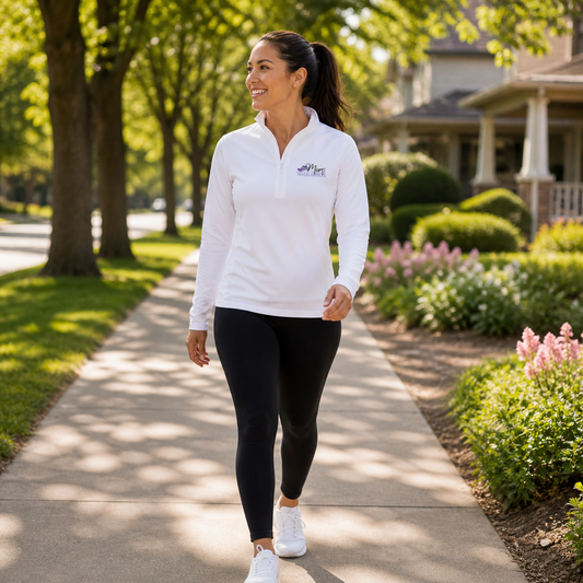 Moms Walk-a-Thon Ladies' Quarter-Zip Pullover — MomVote